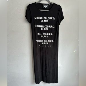 KILLSTAR MEDIUM SPRING SUMMER FALL WINTER COLORS BLACK SPLIT SIDES LONG SHIRT